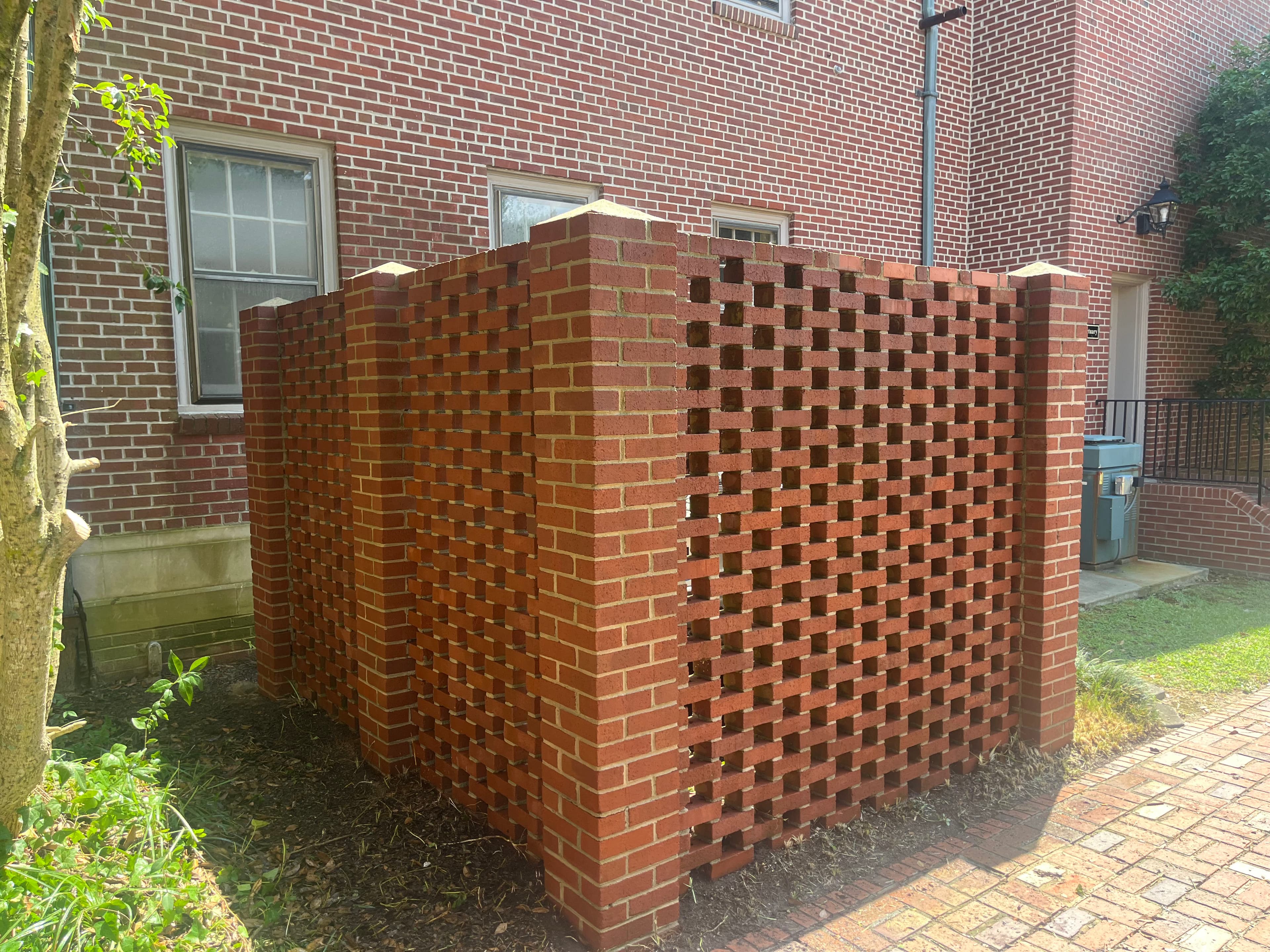 Project Brick A/C Cover Pressure Washed at Wilson NC Church image