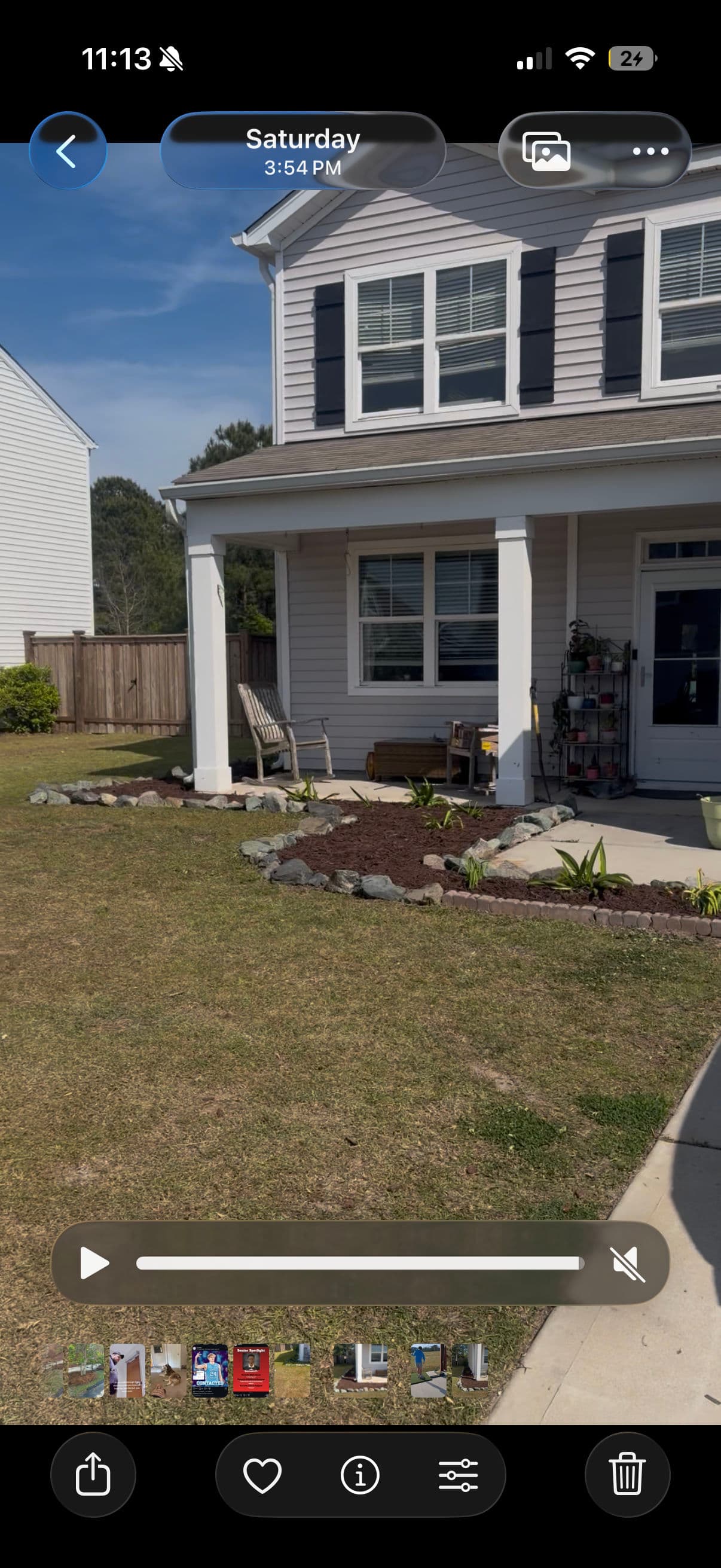 Project Fresh Mulch and Clean Beds Give This Home New Curb Appeal image