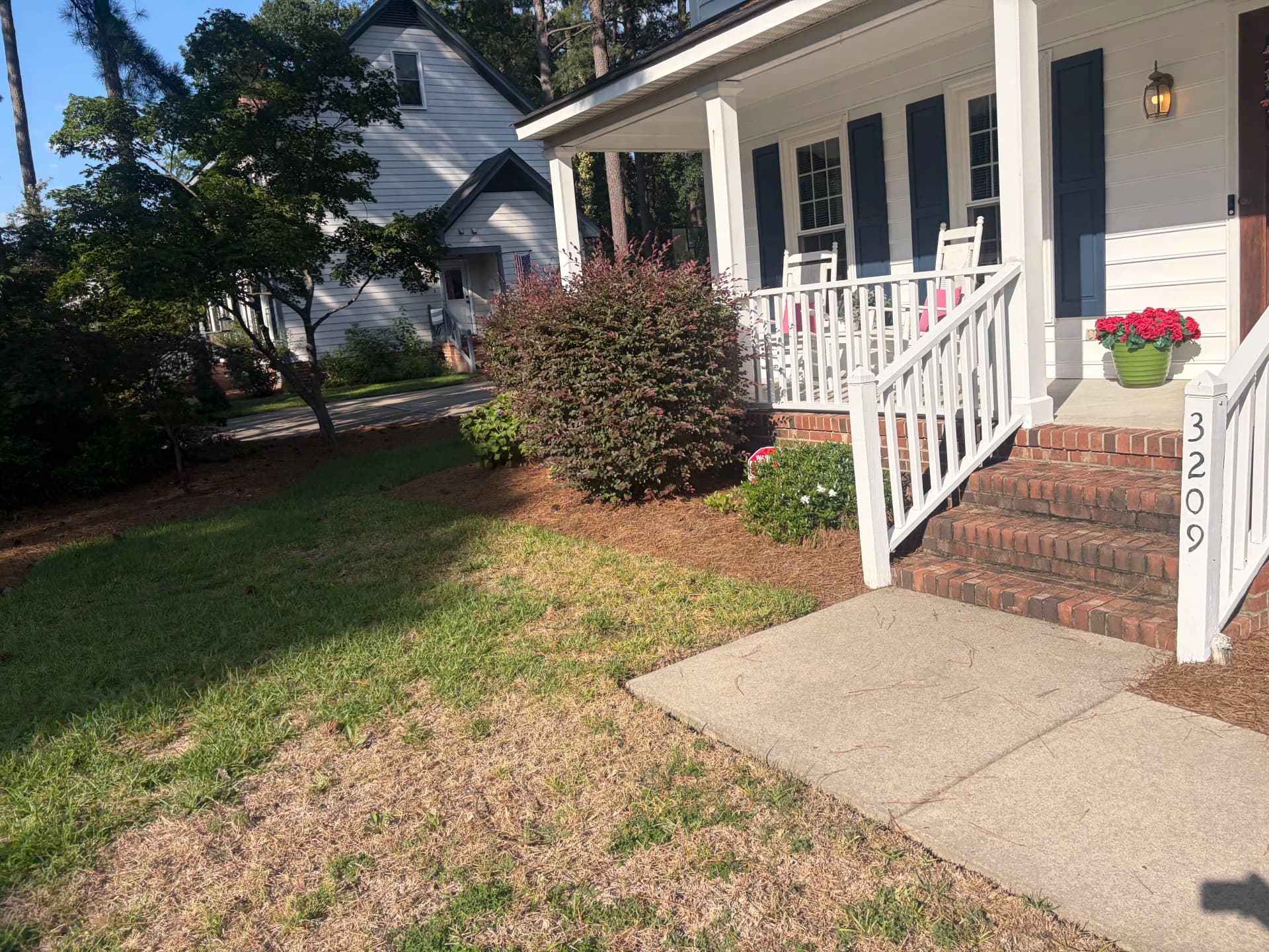 Gallery photos for Bed Redesign, Shrub Planting, and Pine Straw Installation at 3209: Image #3