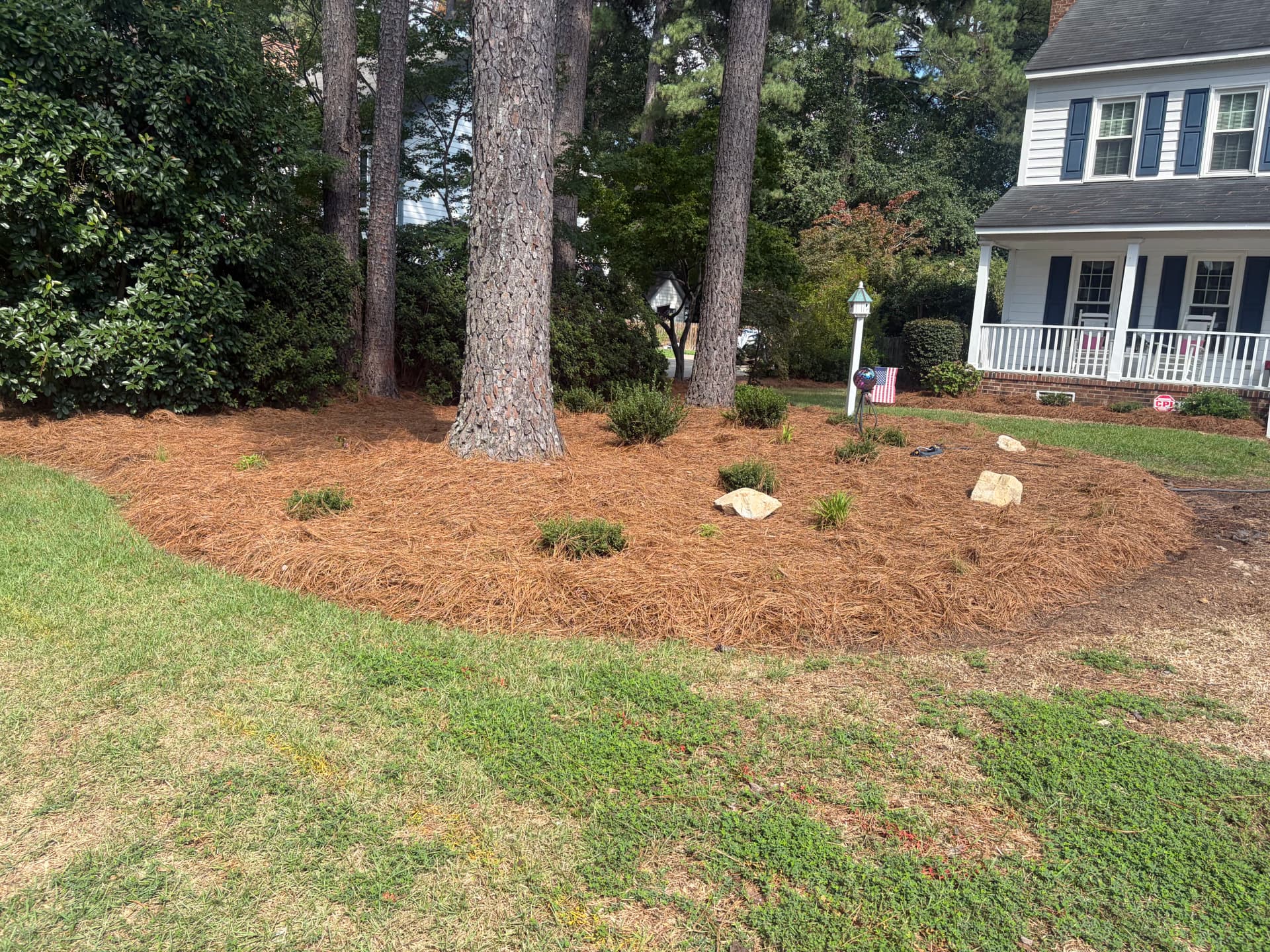 Gallery photos for Bed Redesign, Shrub Planting, and Pine Straw Installation at 3209: Image #9