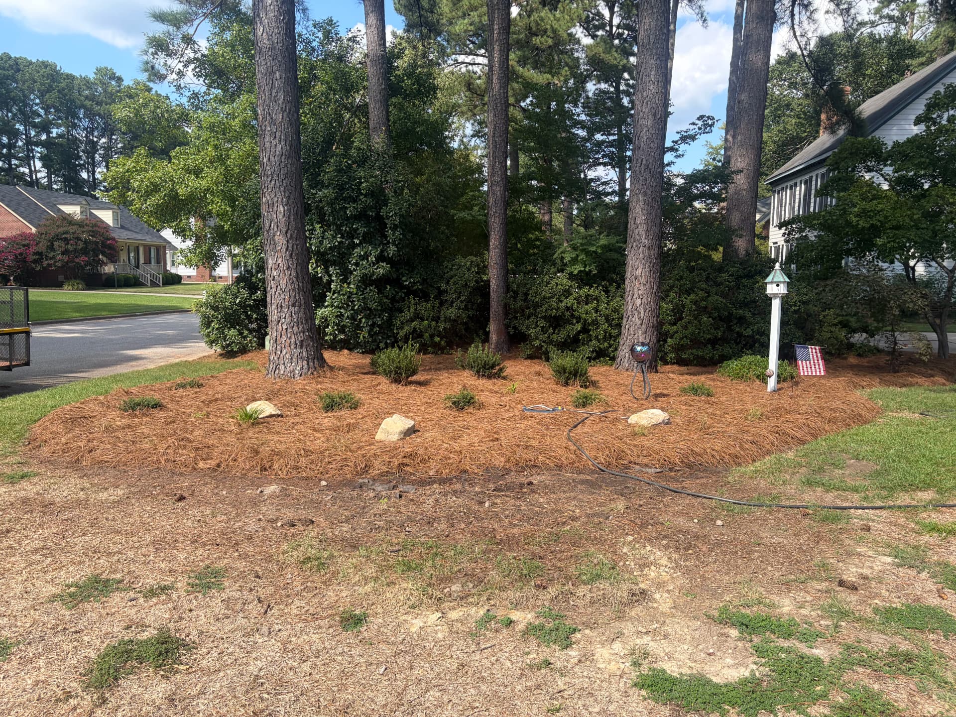 Gallery photos for Bed Redesign, Shrub Planting, and Pine Straw Installation at 3209: Image #4